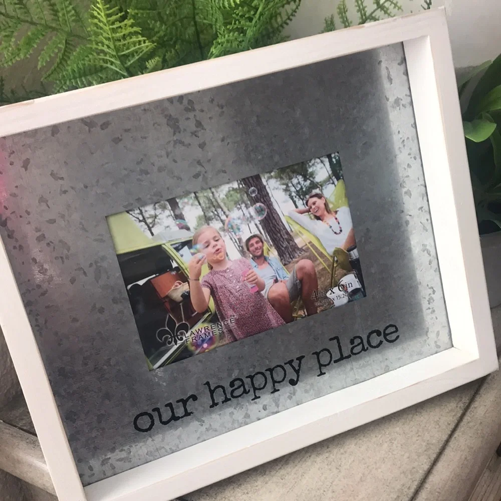 Rustic Farmhouse Shabby Chic Boho galvanized picture frame